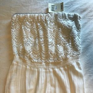 NWT Lucky brand M white maxi dress